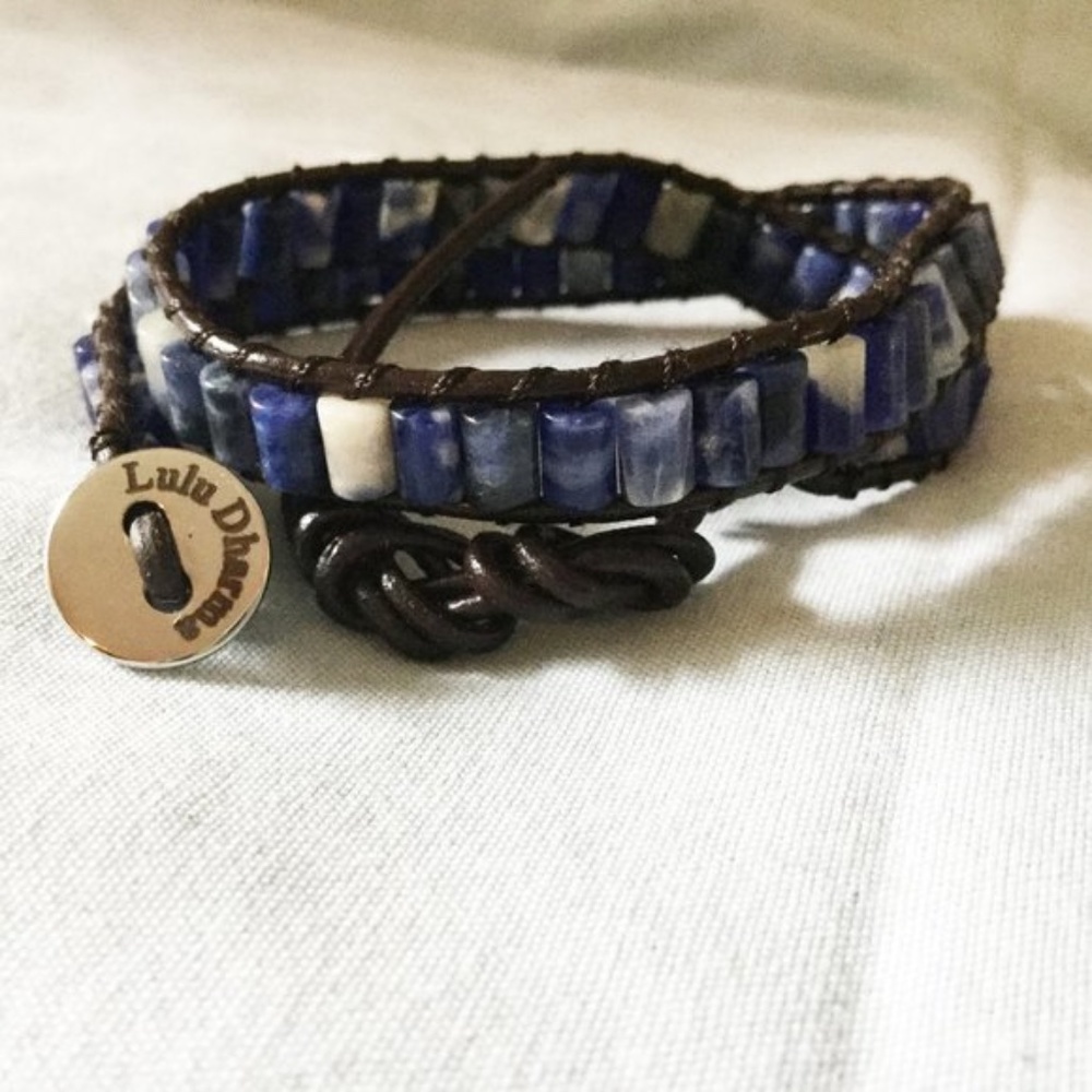 NEW Lulu Dharma Wrap Bracelet Sodalite Beads